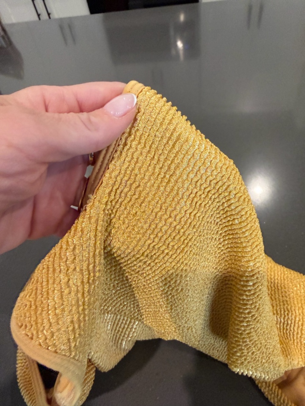 Montce Allie One Piece Swimsuit in a Yellow Gold Sz Small EUC Quiet Luxury Beach - Picture 14 of 14